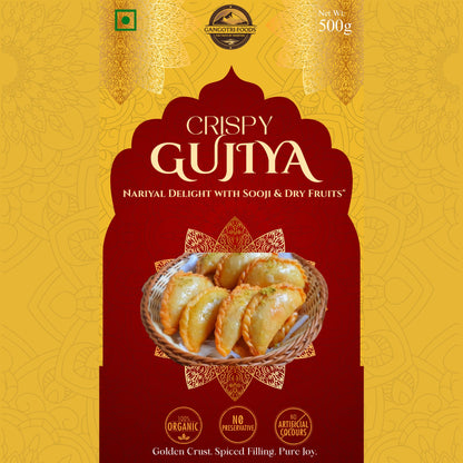 Crispy Suji Coconut Gujiya - Stuffed with Dry Friuts - 250gm
