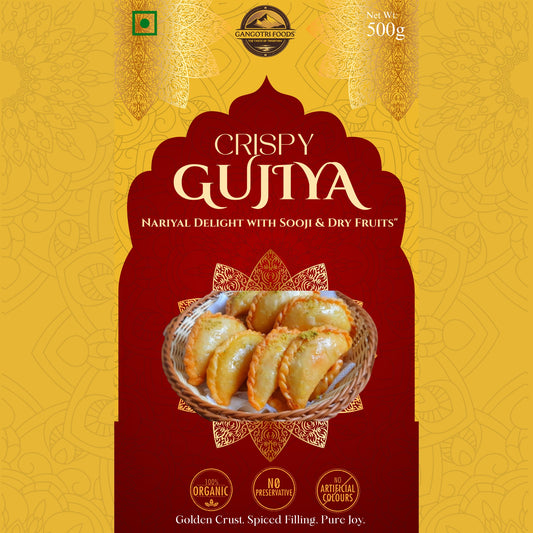 Crispy Suji Coconut Gujiya - Stuffed with Dry Friuts - 250gm