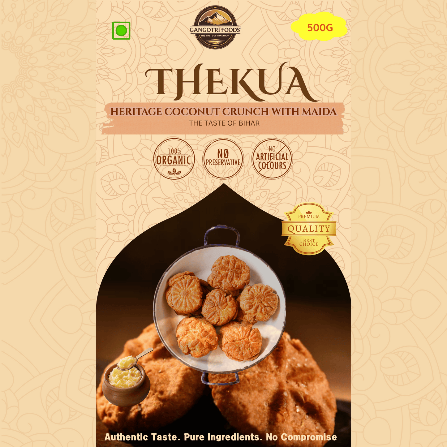 Coconut Crunch Thekua – Traditional Sweet Snack 450gm